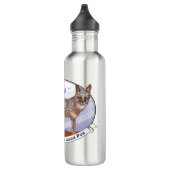 Island Fox Logo Steel Water Flasche 24 oz Edelstahlflasche (Rechts)