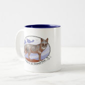 Island Fox Logo Tasse Blau Räume 11 oz (Vorderseite Links)