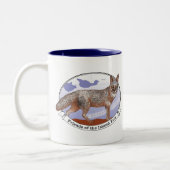 Island Fox Logo Tasse Blau Räume 11 oz (Links)