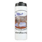 Island Fox Logo White Therbler Tumbler Thermosbecher (Vorderseite)