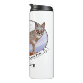 Island Fox Logo White Therbler Tumbler Thermosbecher (Nach rechts gedreht)