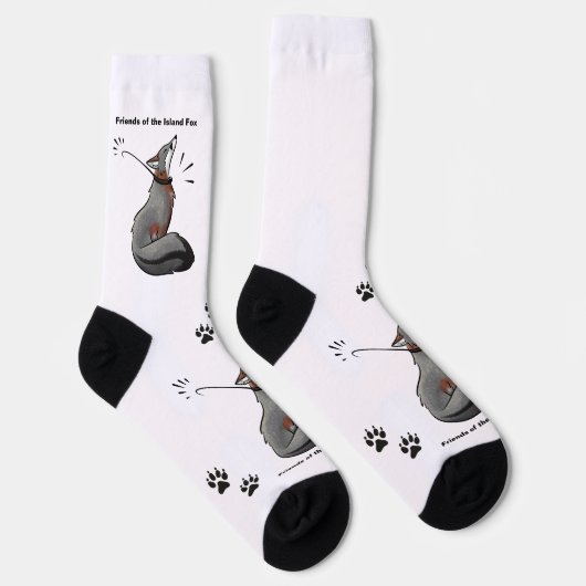 Island Fox Socken mit Paws (Rechts)