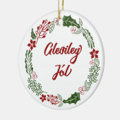 Island Frohe Weihnachtsfeier, Gleðileg jól Keramik Ornament (Links)