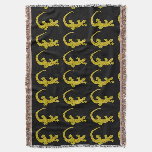 Island Gecko Throw Blanket Decke (Vorderseite Vertikal)