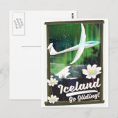 Island - gehen Sie zum Gliding! Postkarte (Vorne/Hinten)