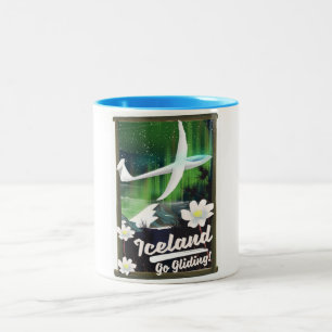 Island - gehen Sie zum Gliding! Zweifarbige Tasse