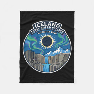 Island Gesamtsonnenfinsternis 2026 Aurora Borealis Fleecedecke