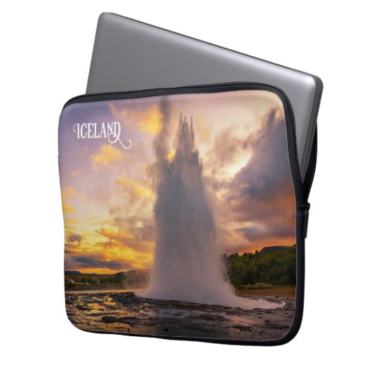 Island Geyser Laptopschutzhülle (Vorderseite Links)