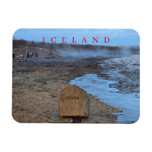 Island Geysir Geothermalfeld Ansicht Kühlschrankma Magnet