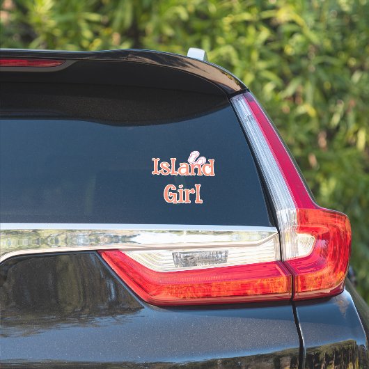 Island Girl Car Sticker (Auto Seite)