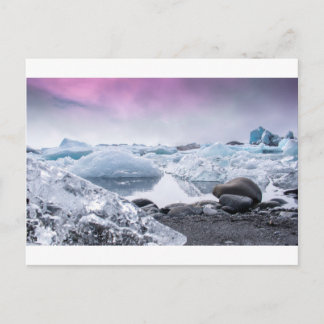 Island Glacier Lagoon Postkarte