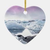 Island-Gletscher-Lagune Keramik Ornament (Vorne)