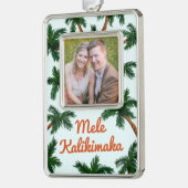 Island Gruß Holiday Foto Rahmen-Ornament Silber (Links)