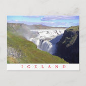 Island Gullfoss Wasserfall-Ansicht Postkarte (Vorderseite)