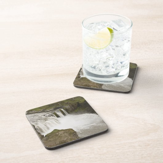 Island. Hafragilsfoss Wasserfall in Getränkeuntersetzer (Rechte Seite)