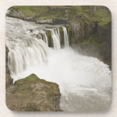 Island. Hafragilsfoss Wasserfall in Getränkeuntersetzer (Vorderseite)
