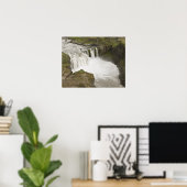 Island. Hafragilsfoss-Wasserfall Poster (Heimbüro)