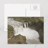 Island. Hafragilsfoss-Wasserfall Postkarte (Vorne/Hinten)