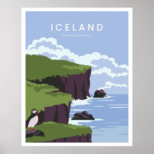 Island-Halbinsel Snaefellsnes Poster (Vorne)