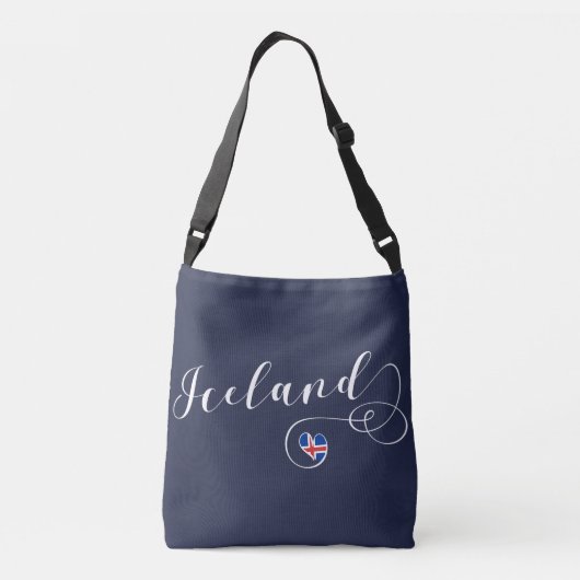 Island Heart Customizable Bag, Island Tragetaschen Mit Langen Trägern (Rückseite)