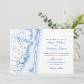 Island Heights NJ all-in-one QR Code UAWG Wedding Einladung (Stehend Vorderseite)