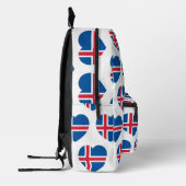 Island-Herz-Flagge Bedruckter Rucksack (Links)