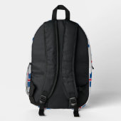 Island-Herz-Flagge Bedruckter Rucksack (Rückseite)