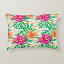 Island Hibiskus Accent Pillow