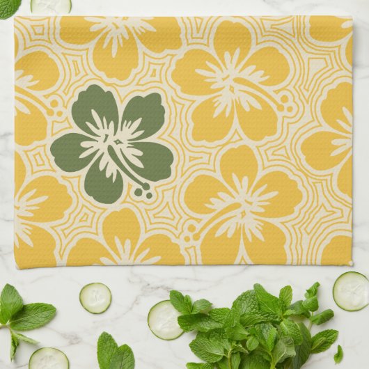 Island Hibiskus Hawaiian Kitetücher Küchentuch (Gefaltet)