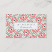 Island Hibiskus Pattern Visitenkarte (Vorderseite)