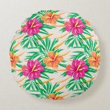 Island Hibiskus Round Pillow