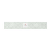Island Hibiskus Wedding Monogram Einladungsbanderole (Flach)