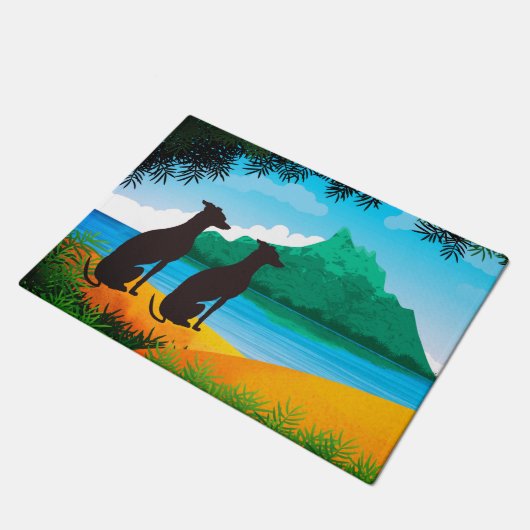 Island Hogs Fußmatte (Schrägansicht)