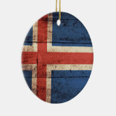 Island-Holzflagge Keramikornament (Rechts)
