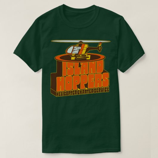 Island Hoppers Hubschrauber Charter Service T-Shirt (Design vorne)