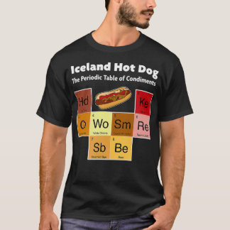 Island Hot Dog Viking Cuisine Reykjavik Mustard T-Shirt