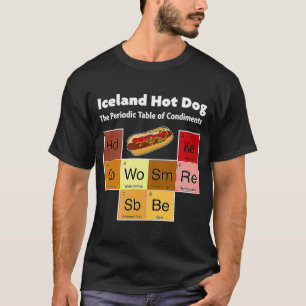 Island Hotdog Viking Cuisine Mustard Periodic Fas T-Shirt
