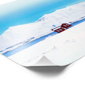 Island-Hütte Fotodruck (Ecke)