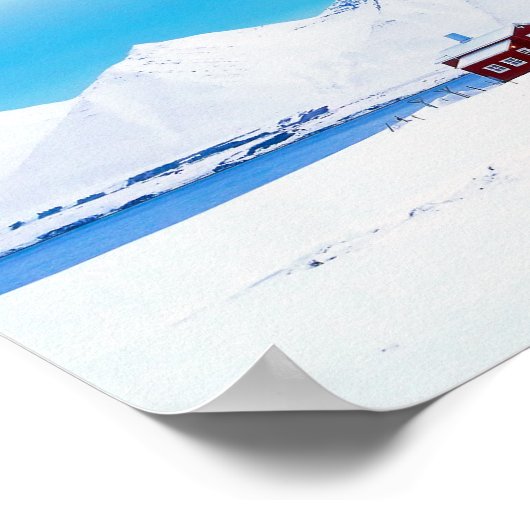 Island-Hütte Poster (Ecke)