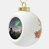 Island im Winter Keramik Kugel-Ornament (Rechts)