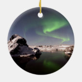 Island im Winter Keramikornament (Hinten)