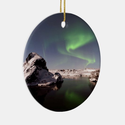 Island im Winter Keramikornament (Rechts)