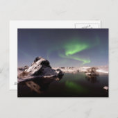 Island im Winter Postkarte (Vorne/Hinten)