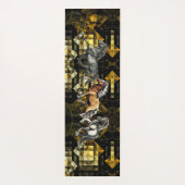 Island in Gait Golden Diamond Abstrakt Yogamatte (Rückseite)