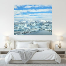 Island Island Eislagune und Schneebedeckte Berge A