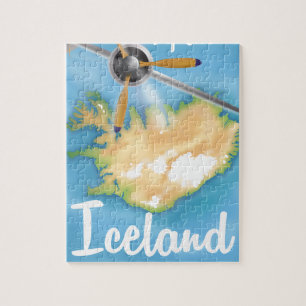 Island Island Reiseflugposter Puzzle