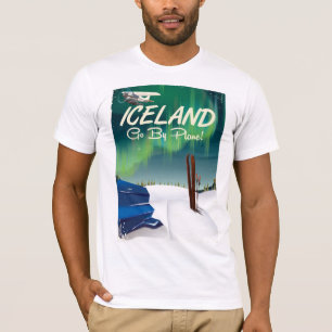 Island Island Vintage-Flugzeug-Reiseposter T-Shirt