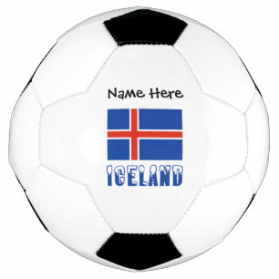 Island Isländische Flagge Schwarz Personalisierung Fußball