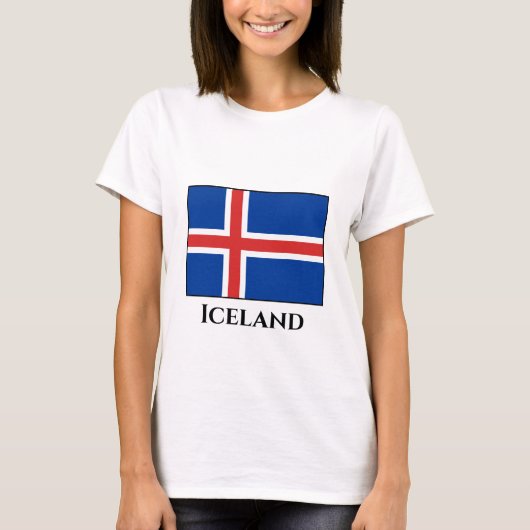 Island (isländische Flagge) T-Shirt (Vorderseite)