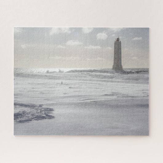 Island Jigsaw Puzzle - Malariff Leuchtturm Winter (Horizontal)